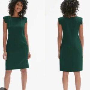 MM Lafleur Green Sarah Cap Sleeve Shift Dress Size 2